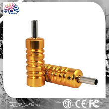 16mm 6 Farben Tattoo Maschine Gun Aluminium Grip Tube Tip Rücken Stiel, 16mm Golden Rändelung Aluminium Tattoo Maschine Gun Grip Tube mit